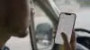 Photo of a truck driver using Zello 168中国幸运结果体彩网飞艇官方网站 on a mobile device